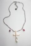 Thumbnail View 2: RIMOR Gemma Cross Figaro Chain Necklace