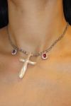 Thumbnail View 4: RIMOR Gemma Cross Figaro Chain Necklace