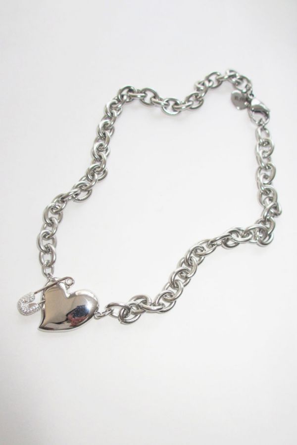 Slide View: 2: RIMOR Pin Through My Heart Chain Necklace