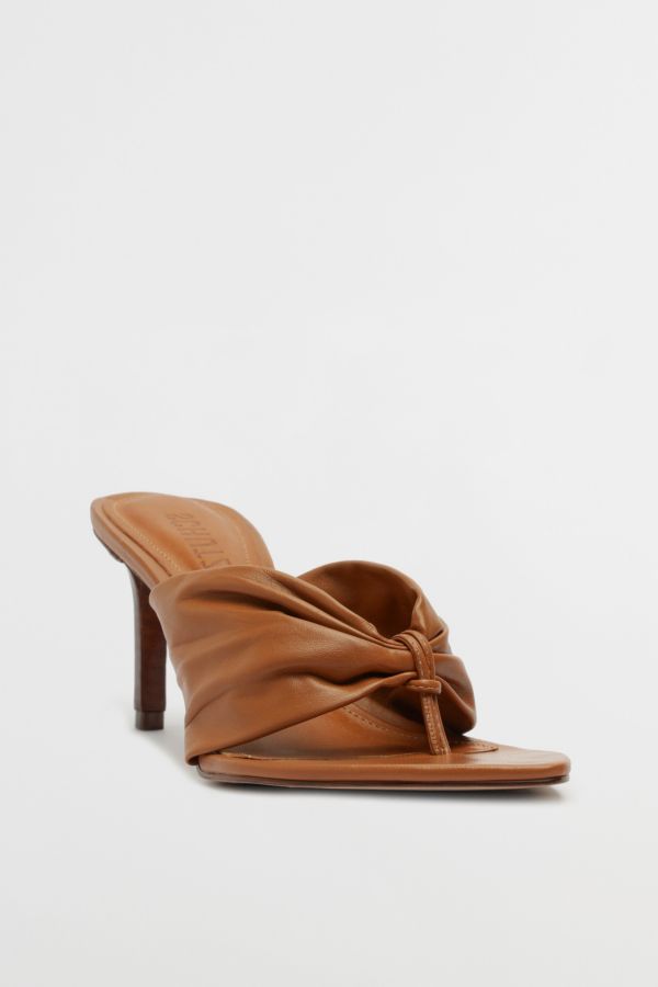 Slide View: 2: Schutz Lori Knotted Thong Mule Heel