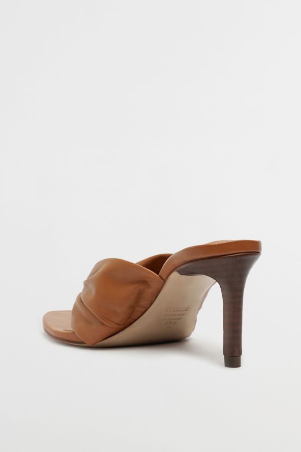 Slide View: 5: Schutz Lori Knotted Thong Mule Heel