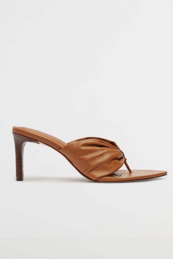 Slide View: 1: Schutz Lori Knotted Thong Mule Heel