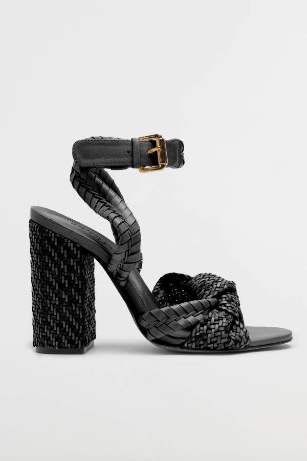 Slide View: 1: Schutz Khari Woven Heeled Sandal