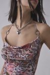 Thumbnail View 4: UO Isabel O-Ring Plunging Cowl Halter Top