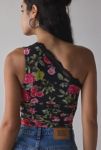 Thumbnail View 4: AFRM Delaney Wallpaper Rose One-Shoulder Lace Trim Top