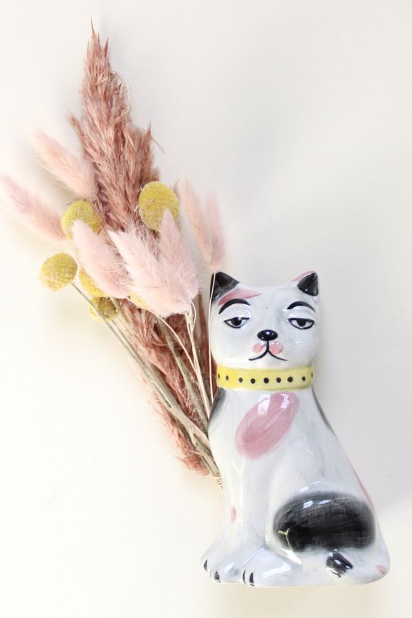 Slide View: 4: Roxanne’s Dried Flowers Purrfect Vase Set