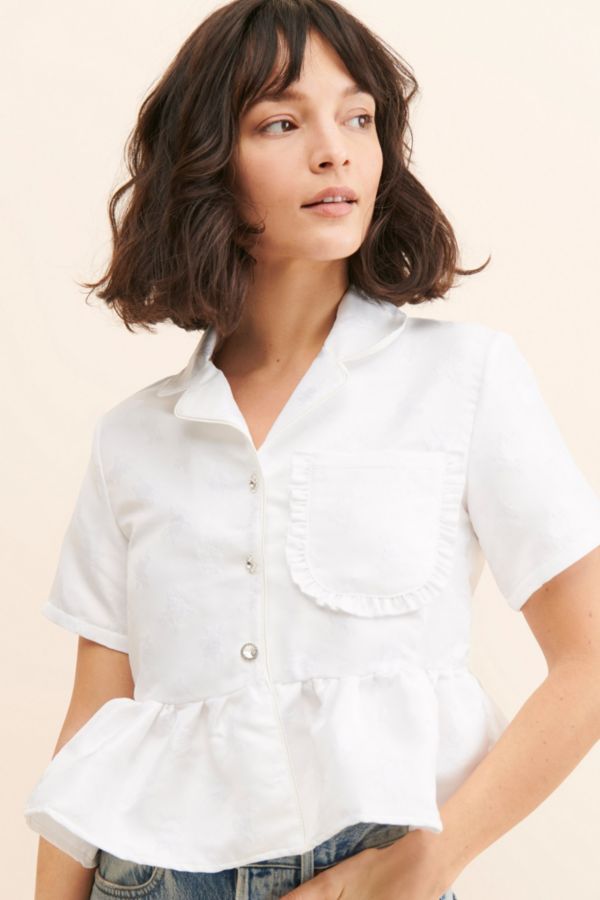 Slide View: 3: Sister Jane Fleur Pajama Buttondown Top