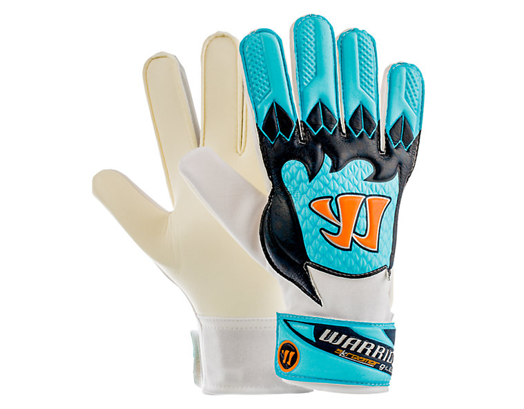 Skreamer G-Lite Junior Goalkeeper Gloves, White with Blue Radiance & Insignia Blue image number 1