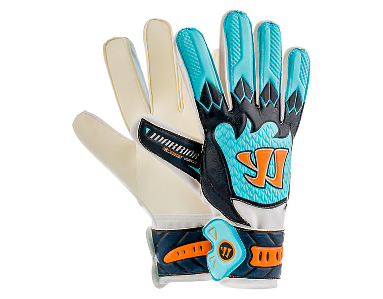 Skreamer Combat Goalkeeper Gloves, White with Blue Radiance & Insignia Blue image number 0