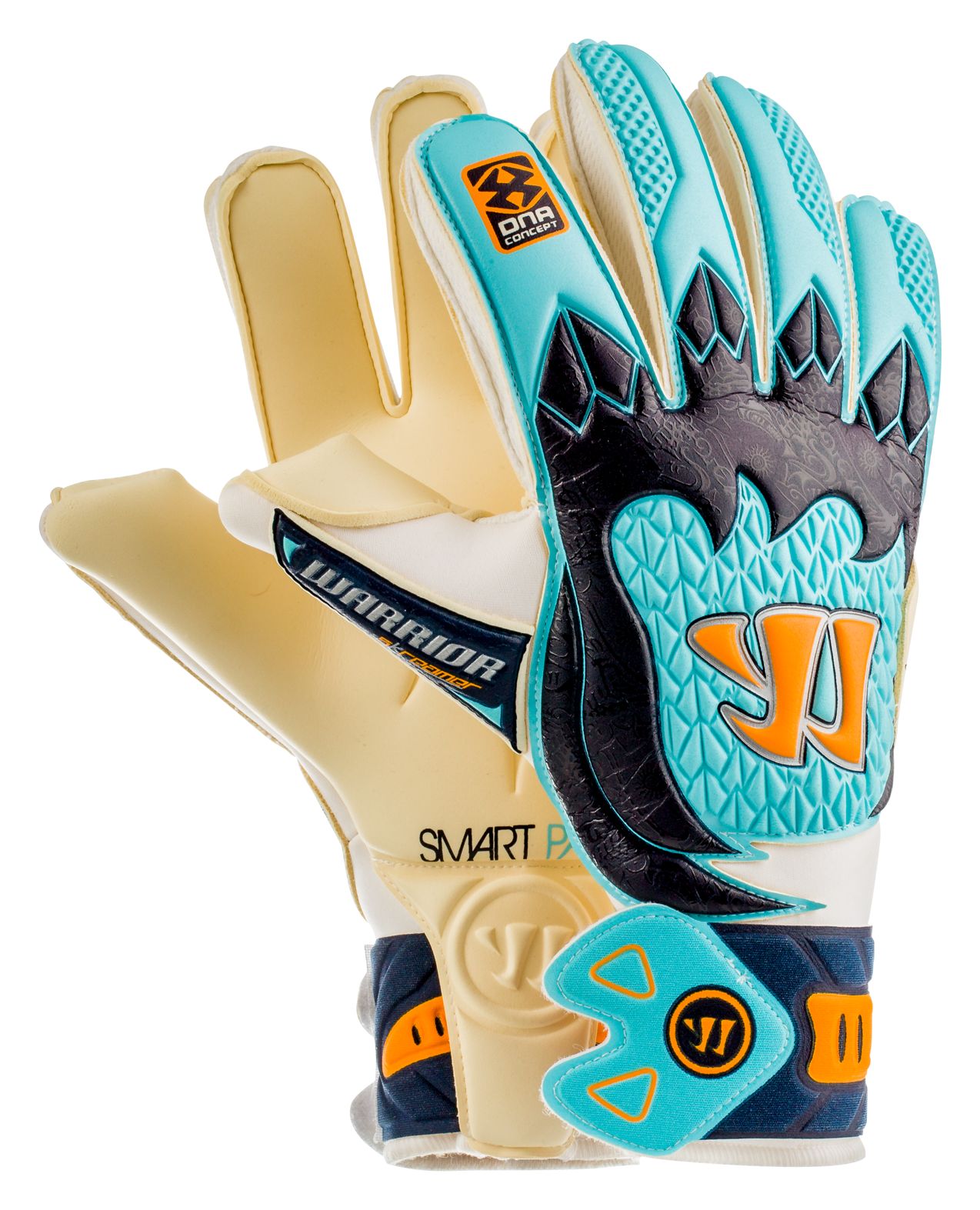 Skreamer Pro Goalkeeper Gloves, White with Blue Radiance & Insignia Blue image number 1