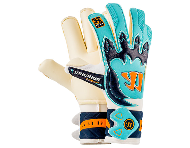 Skreamer AQ Roll Goalkeeper Gloves, White with Blue Radiance & Insignia Blue image number 1