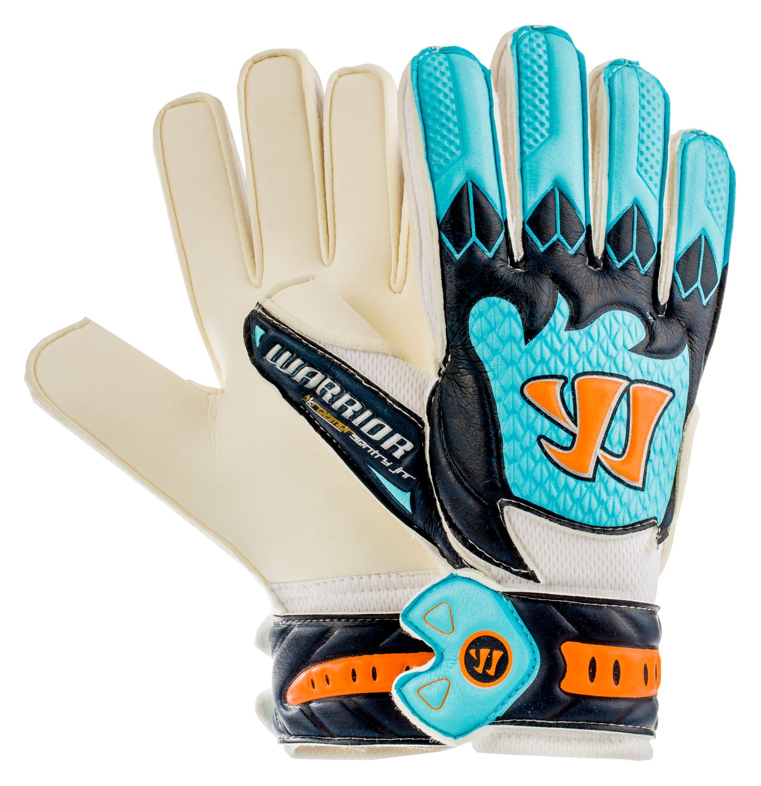 Skreamer Sentry Junior Goalkeeper Gloves, White with Blue Radiance & Insignia Blue image number 0