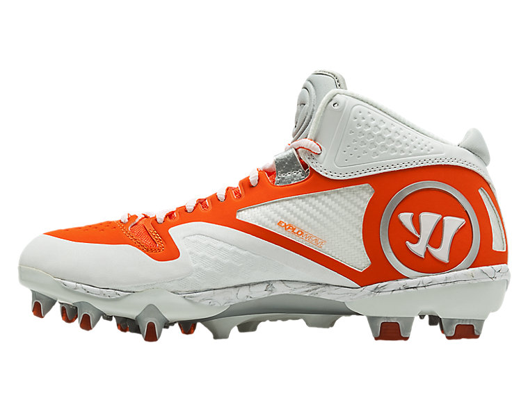 Adonis 2.0 Cleat, White with Orange image number 1