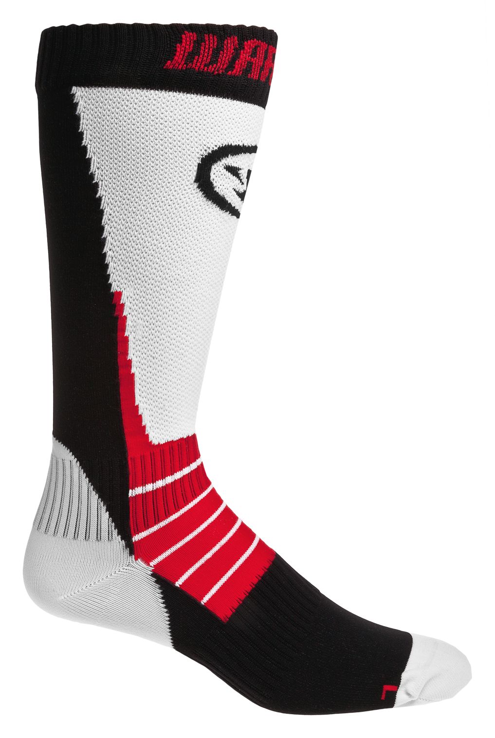 Dynasty AX2 Hockey Socks, White with Black & Red image number 1