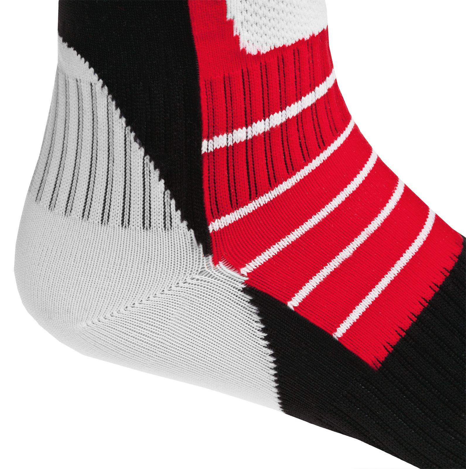 Dynasty AX2 Hockey Socks, White with Black & Red image number 2
