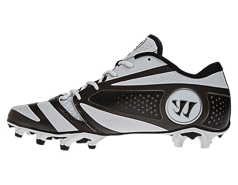 Burn 7.0 Low Cleat, White with Black image number 1