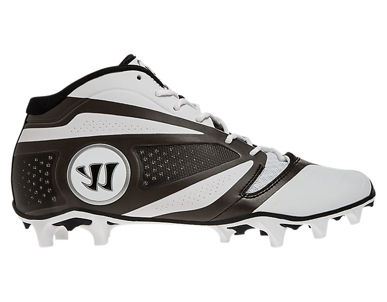 Burn 7.0 Mid Cleat, White with Black image number 0