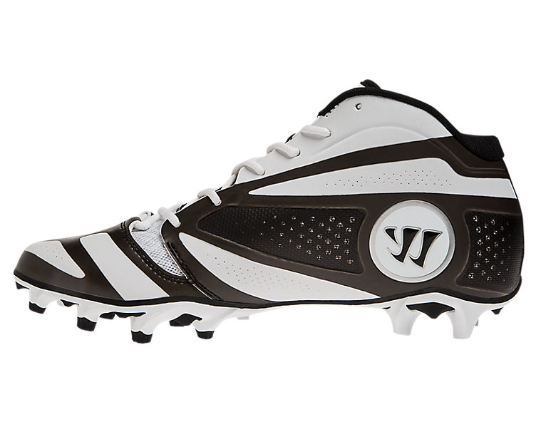 Burn 7.0 Mid Cleat, White with Black image number 1