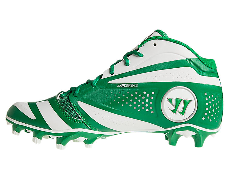 Burn 7.0 Mid Cleat, Green with White image number 1