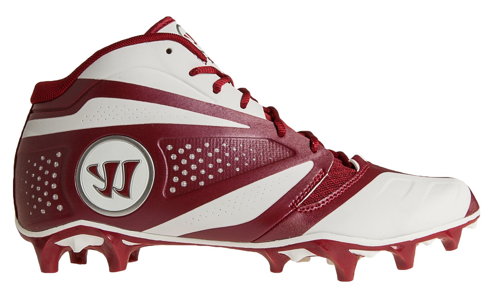 Burn 7.0 Mid Cleat, Maroon with White image number 0