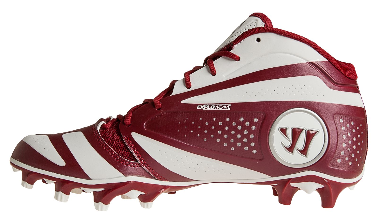 Burn 7.0 Mid Cleat, Maroon with White image number 1