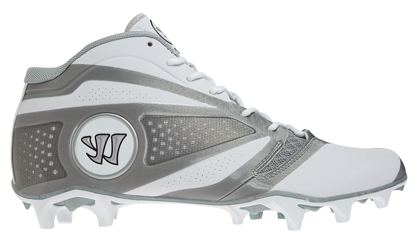 Burn 7.0 Mid Cleat, White with Silver image number 0