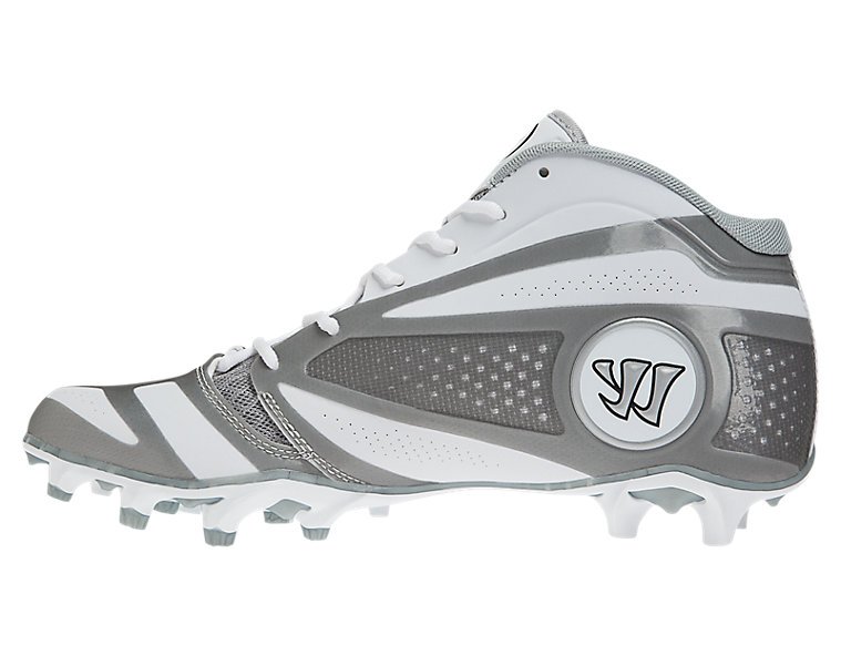 Burn 7.0 Mid Cleat, White with Silver image number 1