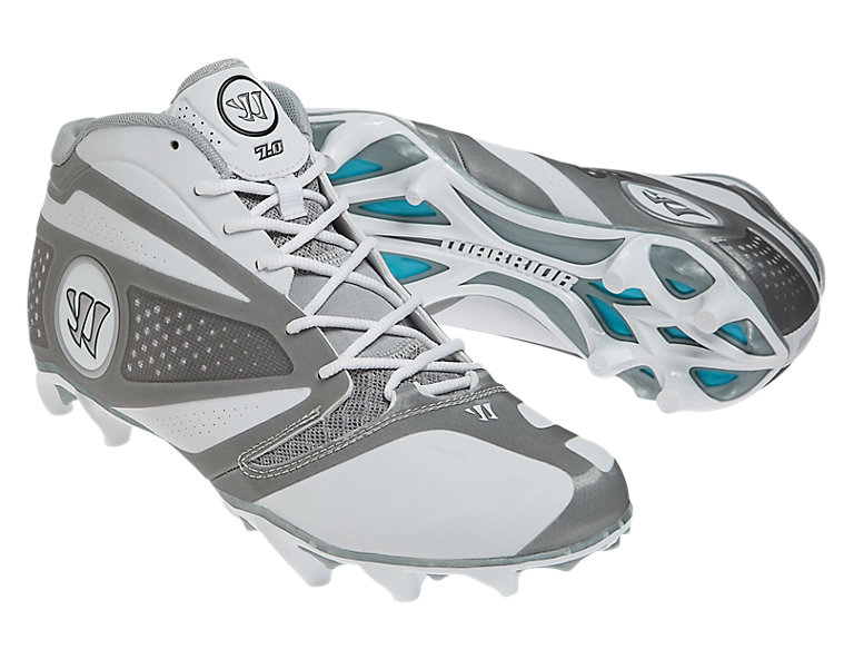 Burn 7.0 Mid Cleat, White with Silver image number 3