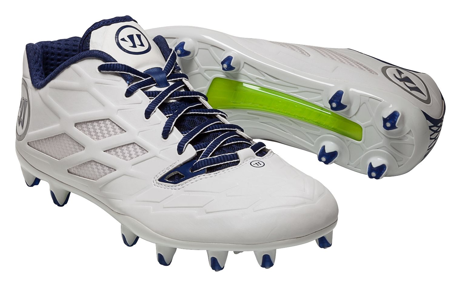 Burn 8.0 Low Cleat, White with Blue image number 3