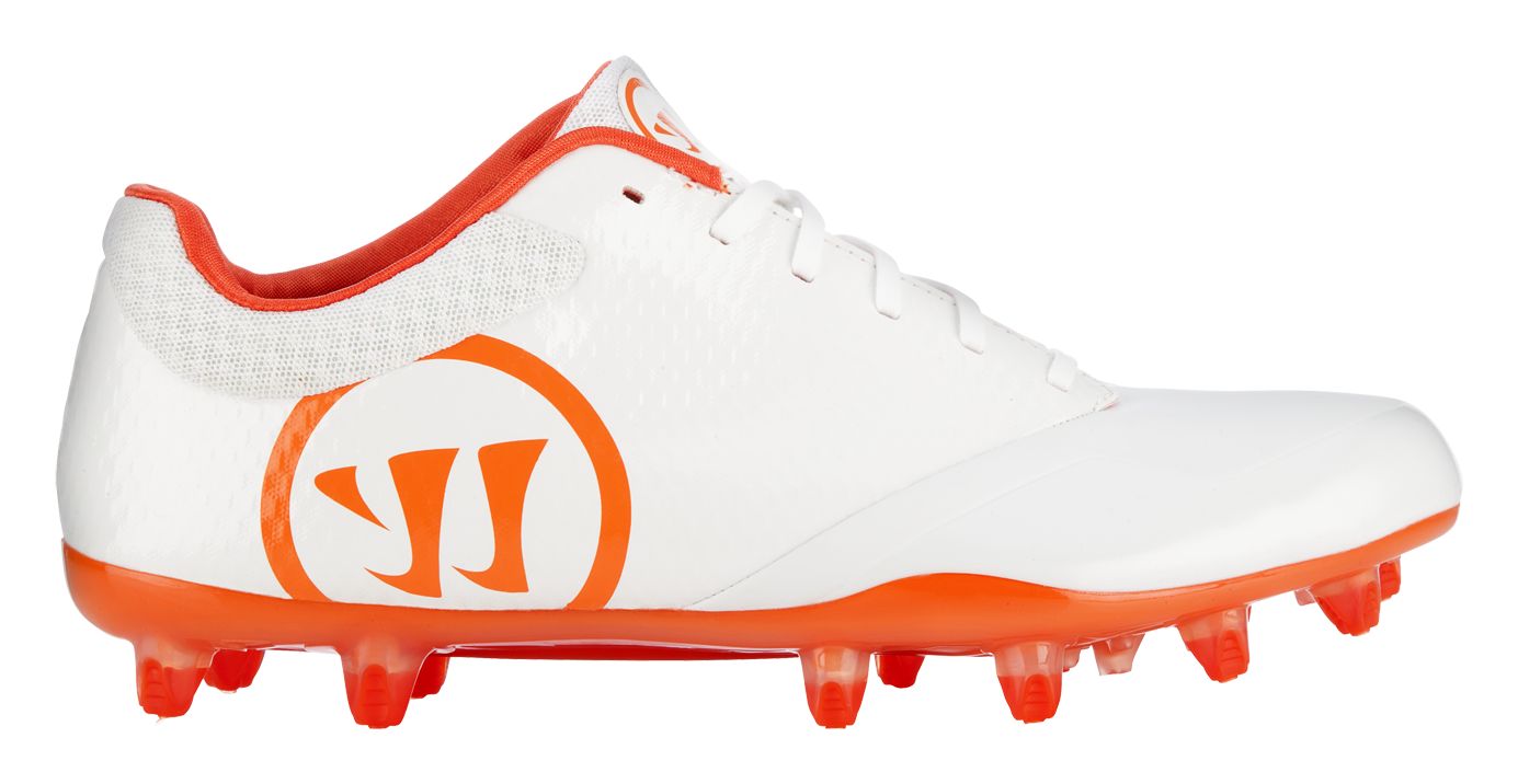 Burn 9.0 Low Cleat, White with Orange image number 0