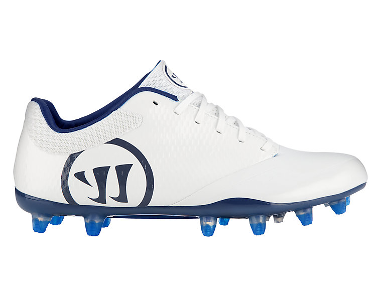 Burn 9.0 Low Cleat, White with Blue image number 0