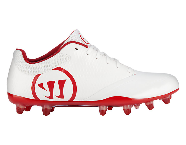 Burn 9.0 Low Cleat, White with Red image number 0