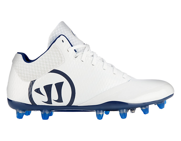 Burn 9.0 Mid Cleat, White with Blue image number 0