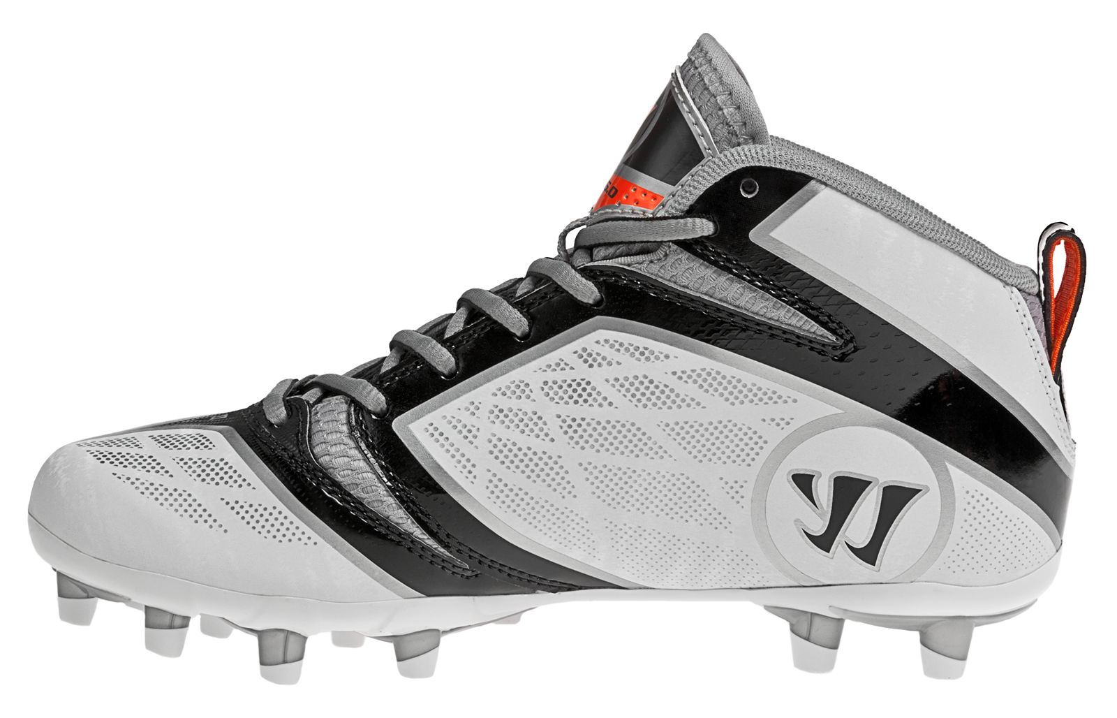 Youth Burn Speed 6.0 Jr. Cleat, White with Black image number 3
