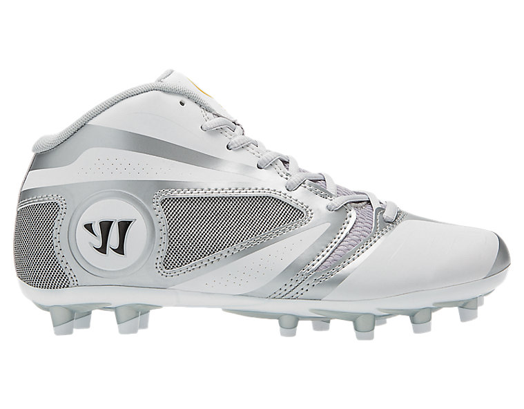 Burn 7.0 Jr. Cleat, White with Silver image number 0