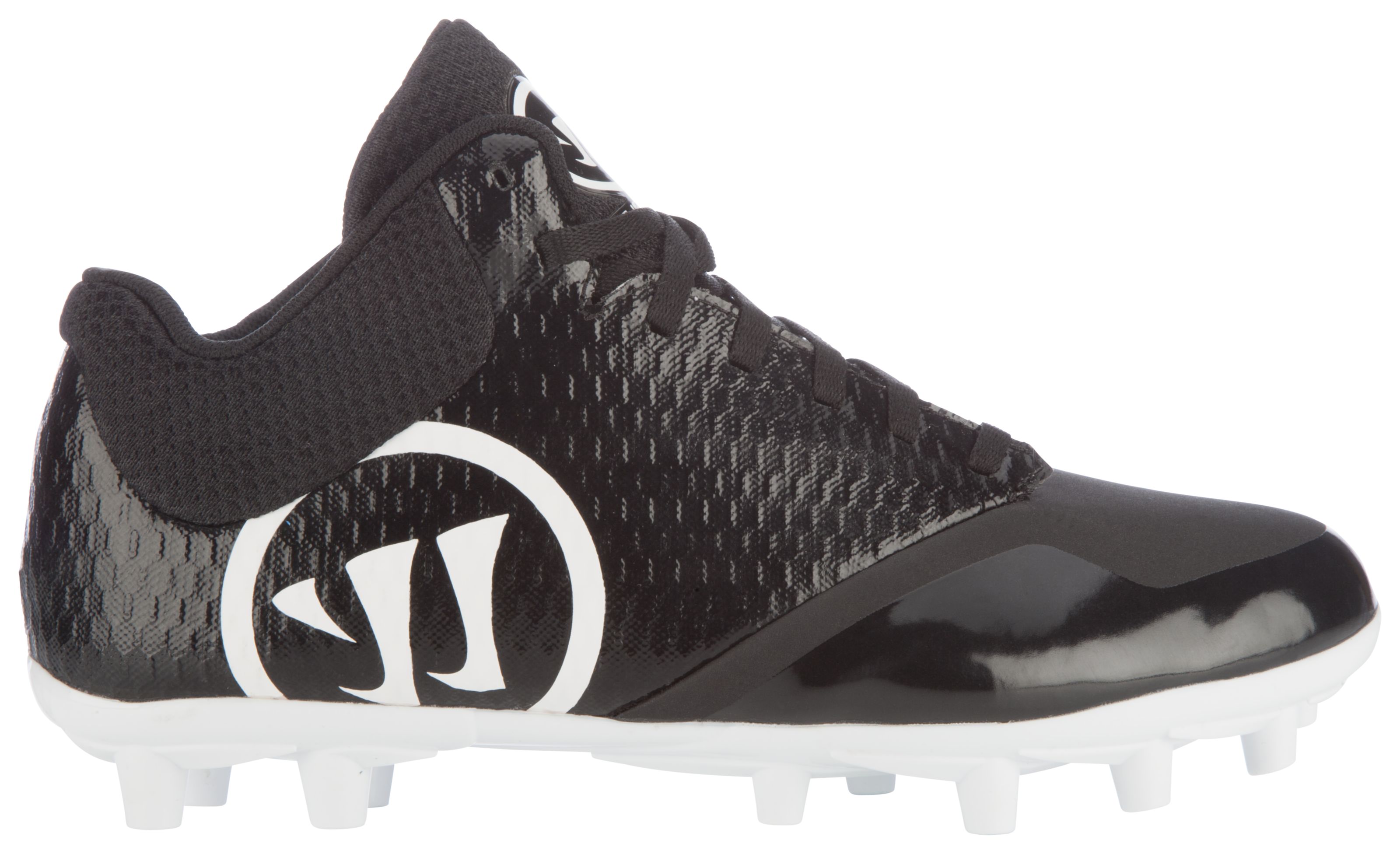 Burn 9.0 Jr. Cleat, Black with White image number 1