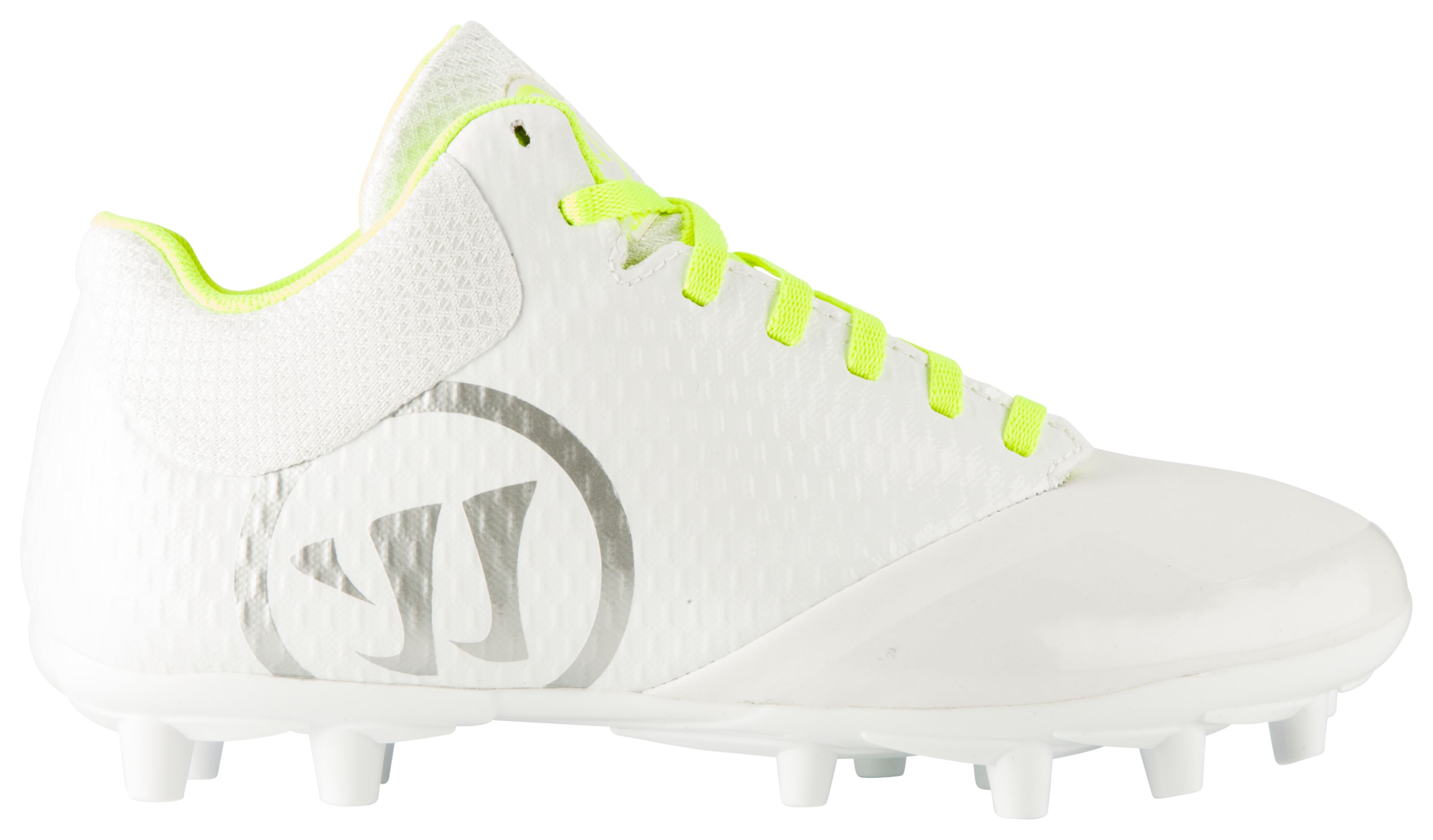 Burn 9.0 Jr. Cleat, White with Grey & Hi-Lite image number 1