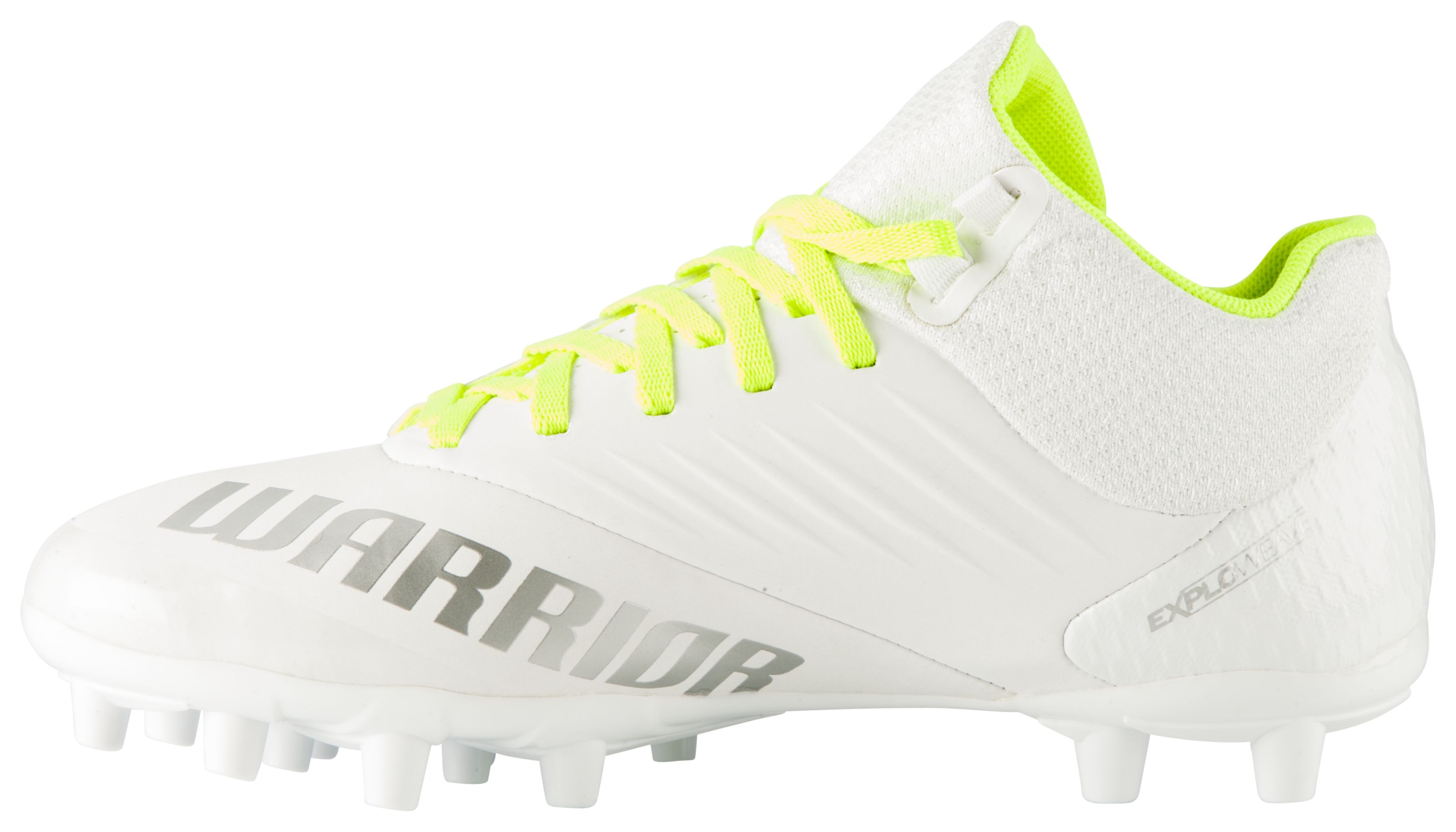 Burn 9.0 Jr. Cleat, White with Grey & Hi-Lite image number 2