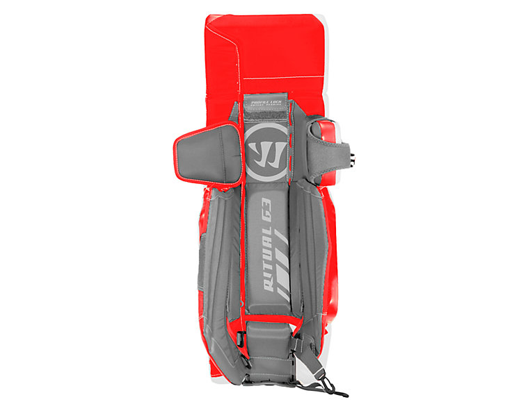 Ritual G3 Pro Leg Pad, White with Red image number 1