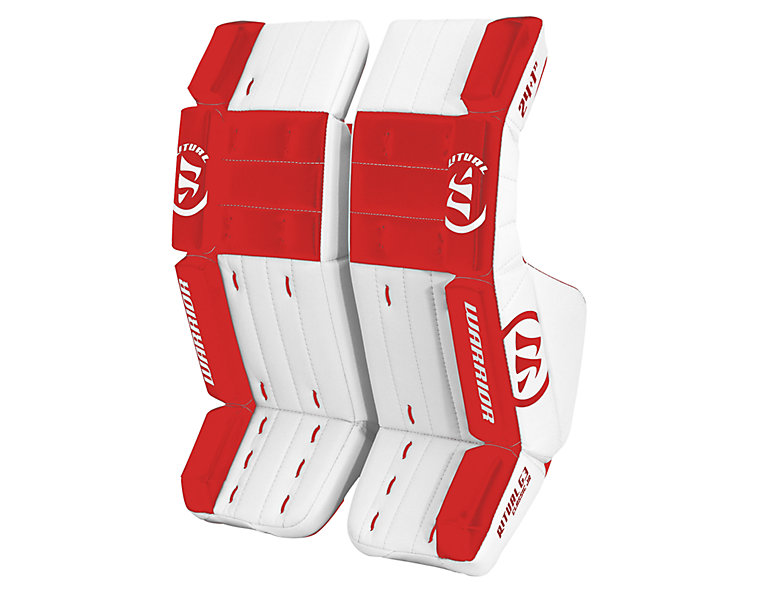 Ritual G3 Jr. Leg Pad, White with Red image number 0