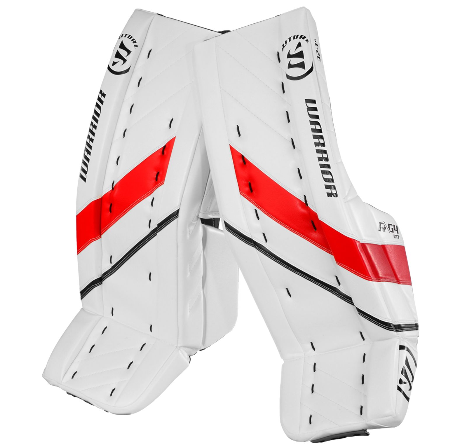 G4 INT Leg Pad, White with Black & Red image number 0