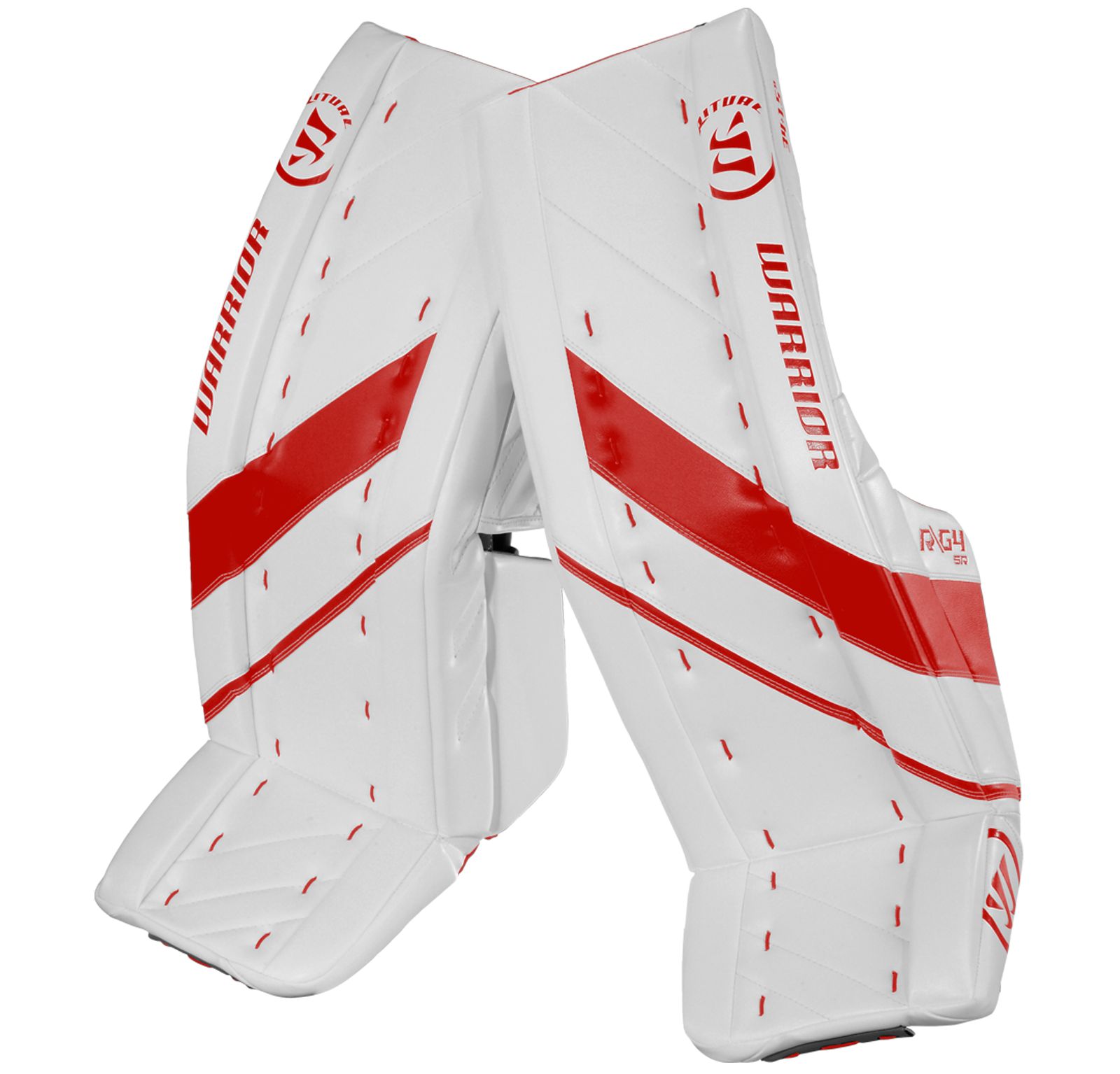 G4 SR Leg Pad, White with Red image number 0