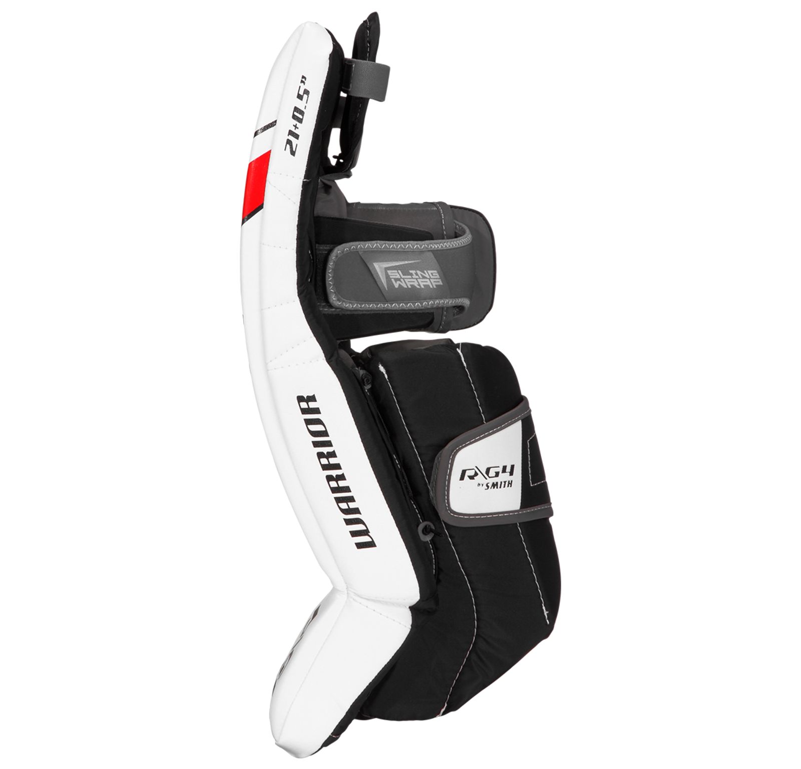 G4 YTH Leg Pad, White with Black & Red image number 2