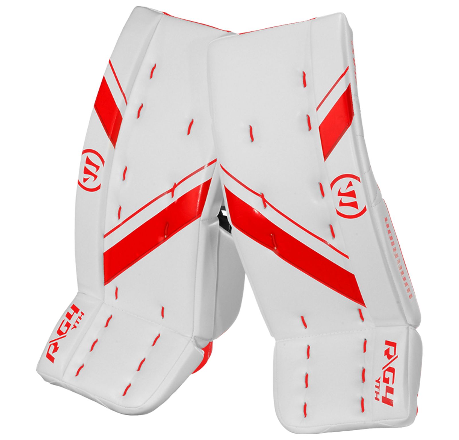 G4 YTH Leg Pad, White with Red image number 0