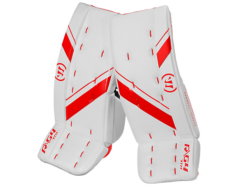 G4 YTH Leg Pad, White with Red image number 0