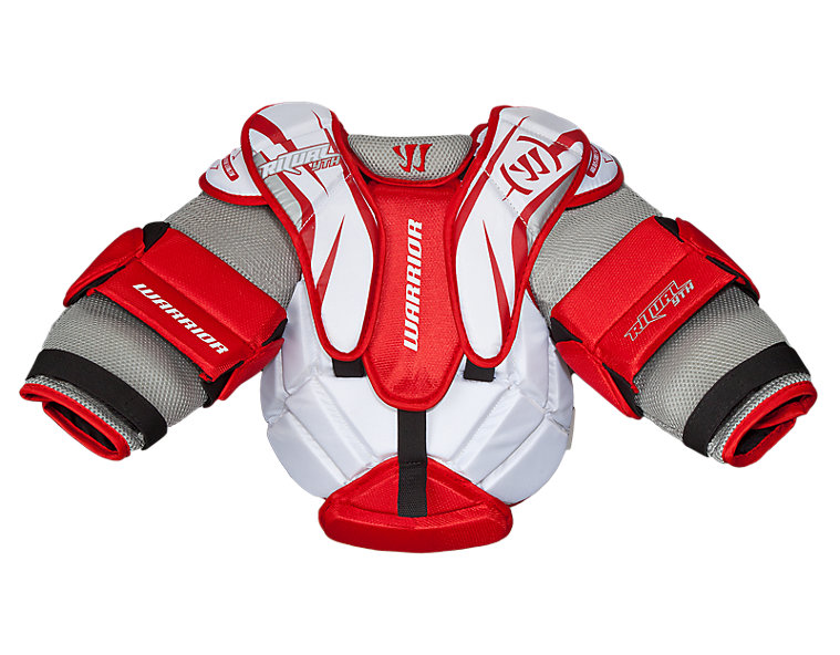 Ritual Youth Chest Protector, White with Grey &amp; Red image number 0
