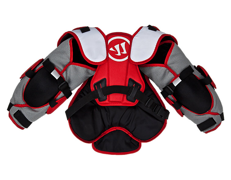 Ritual Youth Chest Protector, White with Grey &amp; Red image number 1