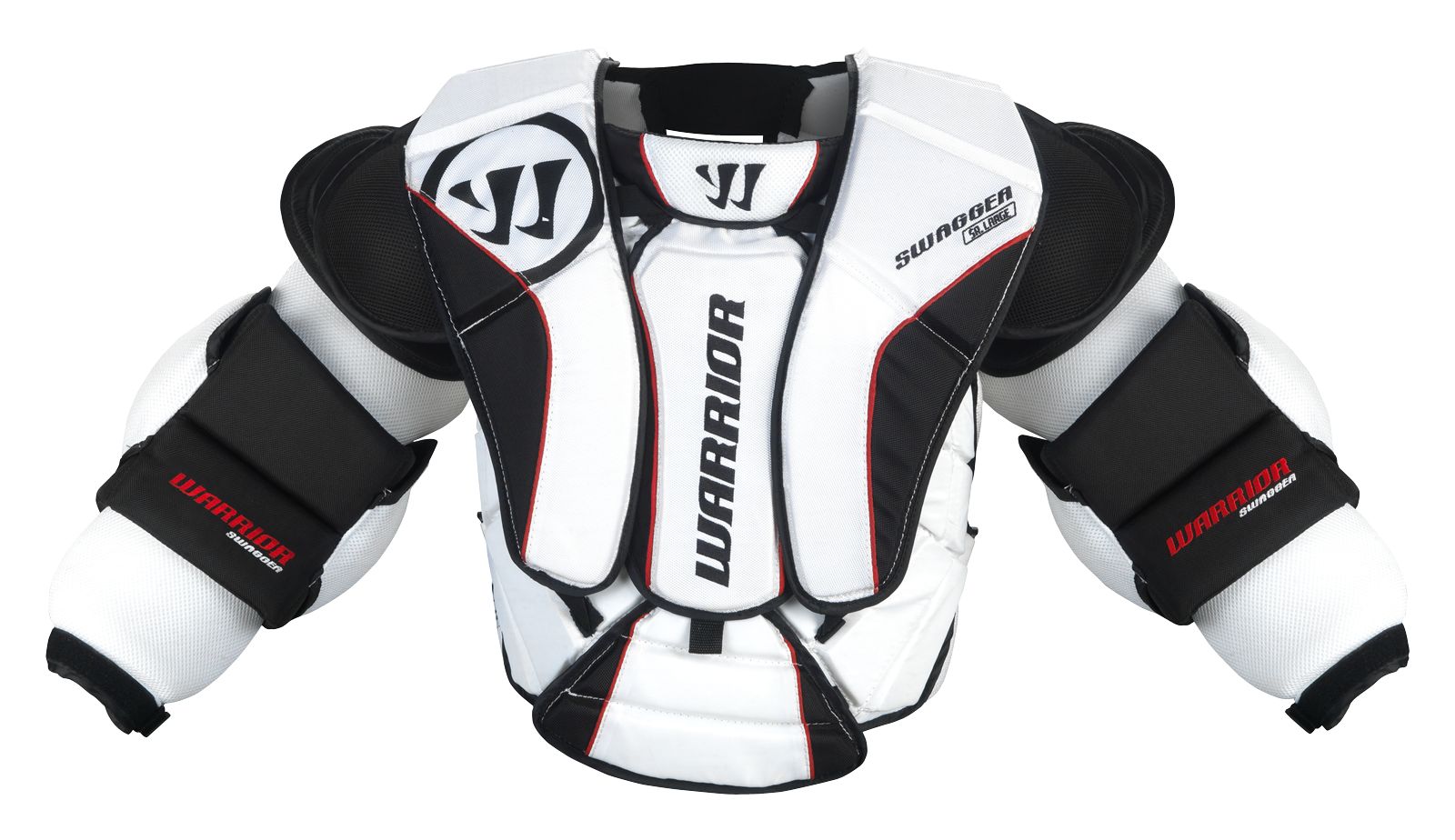 Swagger Chest Protector, White with Black &amp; Red image number 0