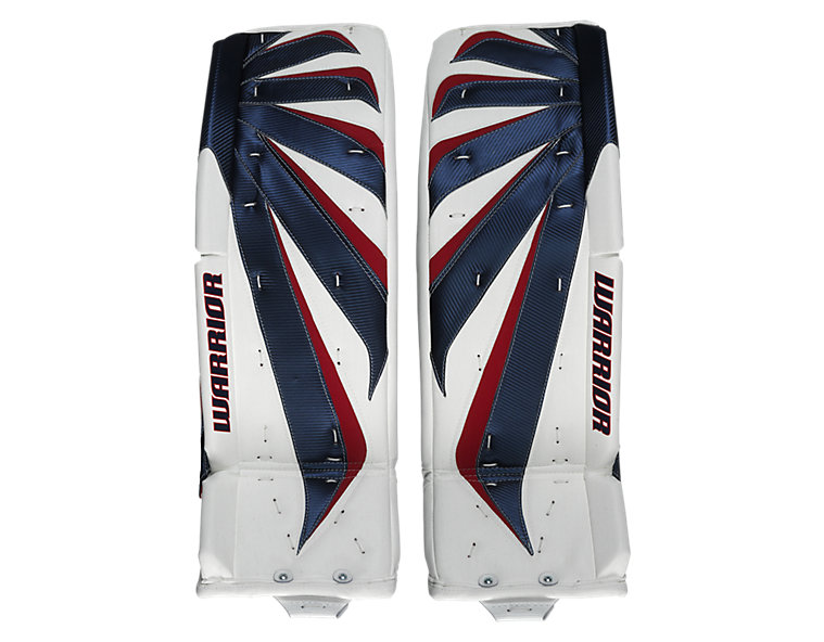 Fortress Leg Pads, White with Navy &amp; Red image number 1
