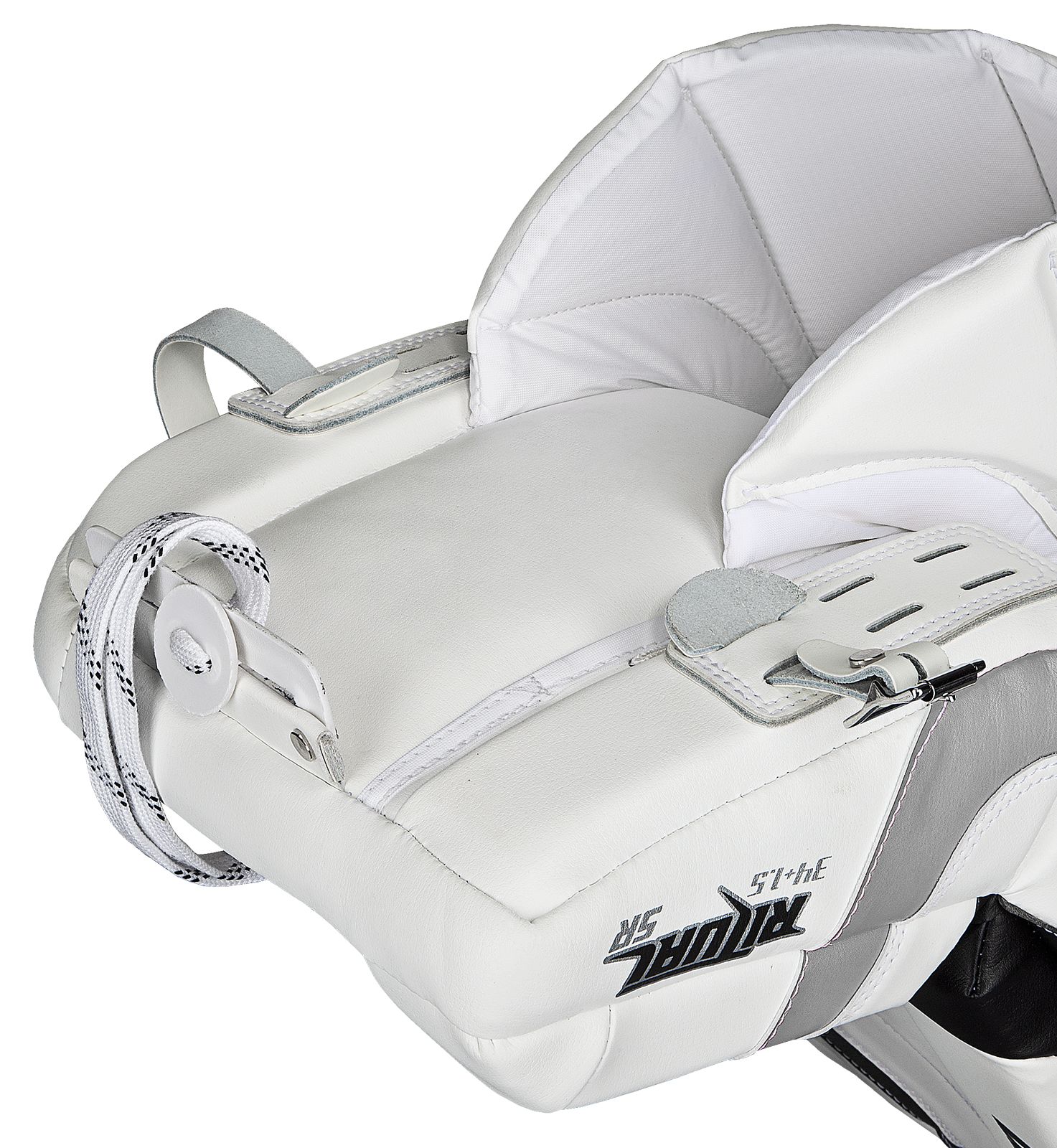 Ritual Sr & Int Leg Pad, White with Black &amp; Silver image number 4